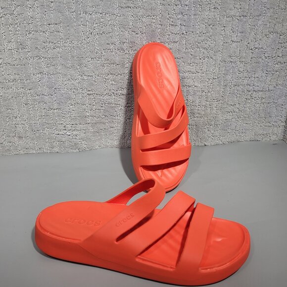 Crocs Getaway Women's US Size 9 Orange Lightweight Slip-On Strappy Sandals - Picture 1 of 9